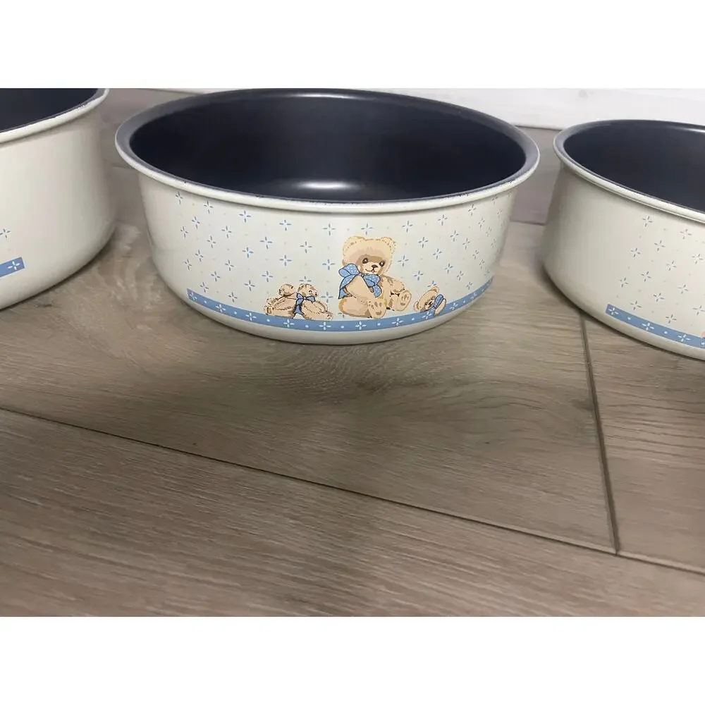 Vintage Teddy Bear Bakeware Bowls